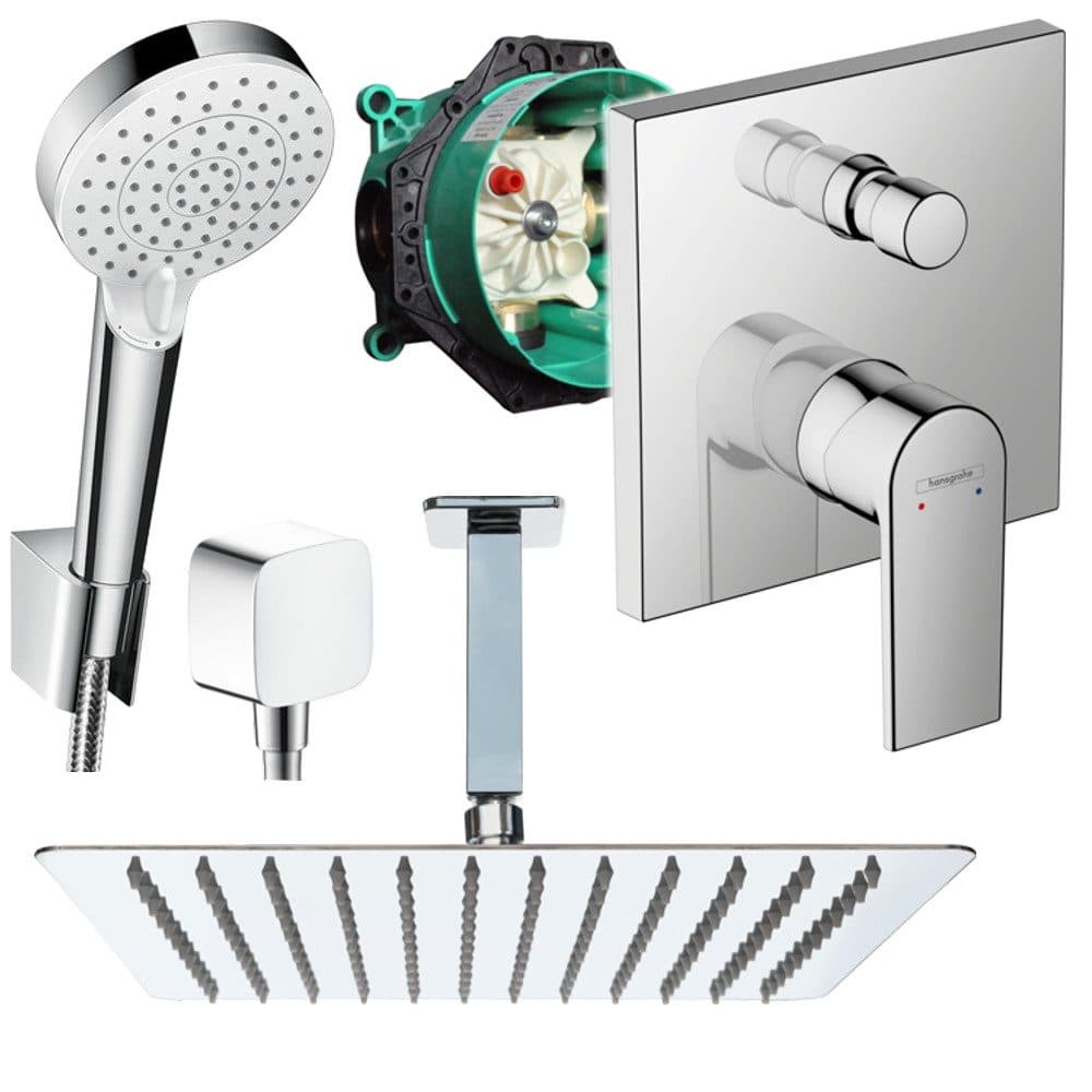 Hansgrohe Jowi Duscharmatur Vernis Shape Unterputz Duschsystem Edelstahl