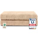 Komfortec Saunatuch Frotte 2-tlg. 100% Baumwolle Beige XXL Bild 2