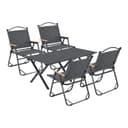 casa.pro Gartenlounge-Set 5-tlg. Grau Aluminium Bild 2