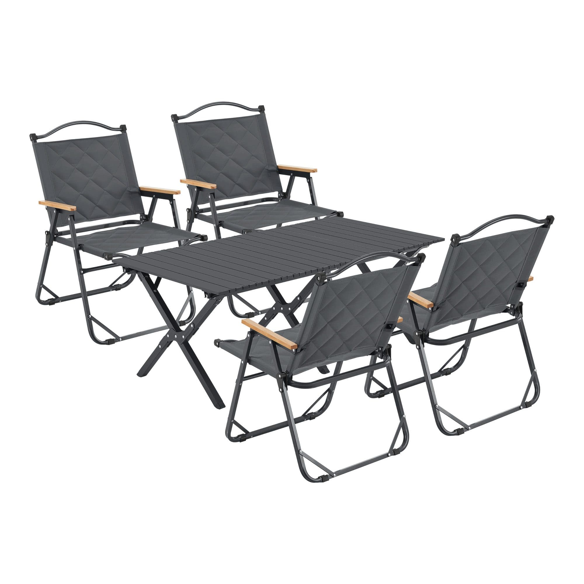 casa.pro Gartenlounge-Set 5-tlg. Grau Aluminium - Bild 2