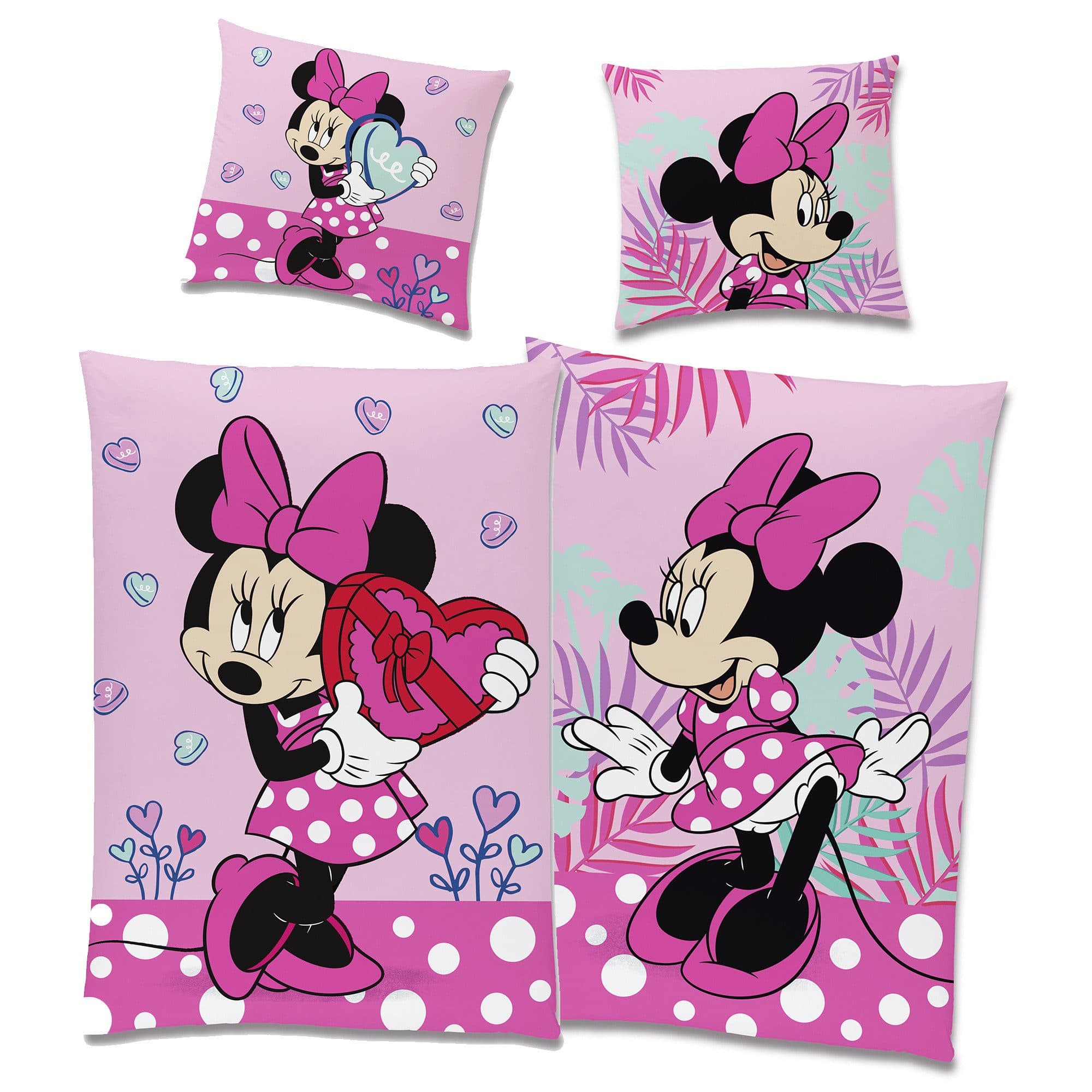 BERONAGE Kinderbettwäsche Minnie Mouse Flanell Baumwolle 2-teilig - Bild 2