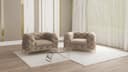 S-Style Chesterfield-Sessel Samt Goldene Metallfüße Bild 2