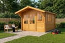 Alpholz Gartenhaus Gabriel 338x467 cm Kiefernholz Blockbohlen Bild 2