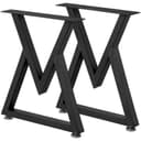 Youyijia Tischbein 2er-Set Tischbeine Metall Schwarz Bankgestell V-Typ Bild 2