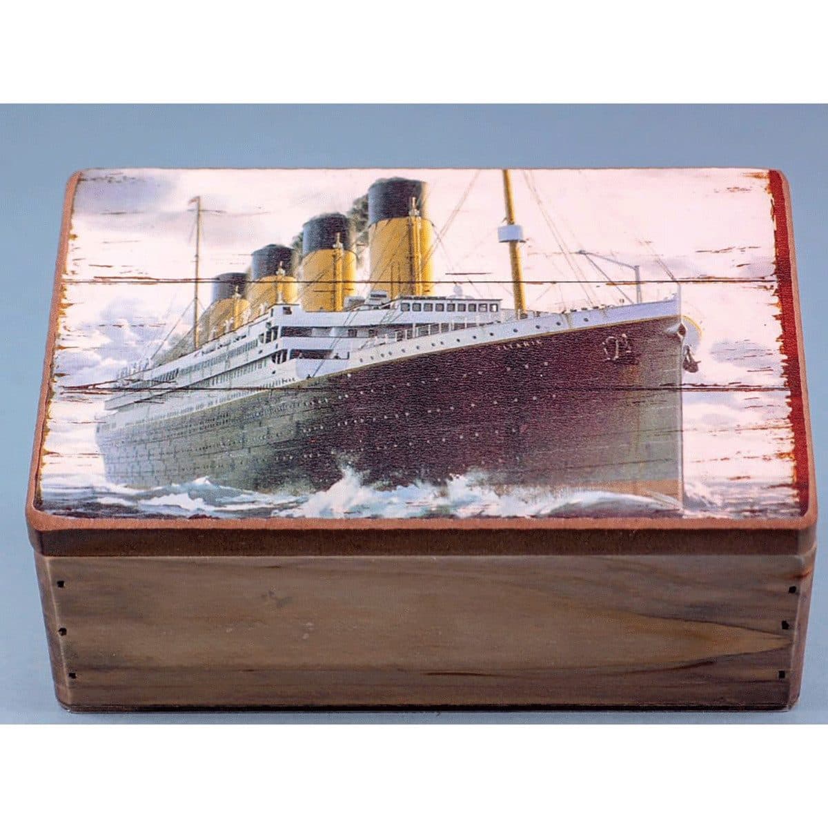 SDL Imports Shabby Chic Titanic Box Aufbewahrungsbox mit Patina