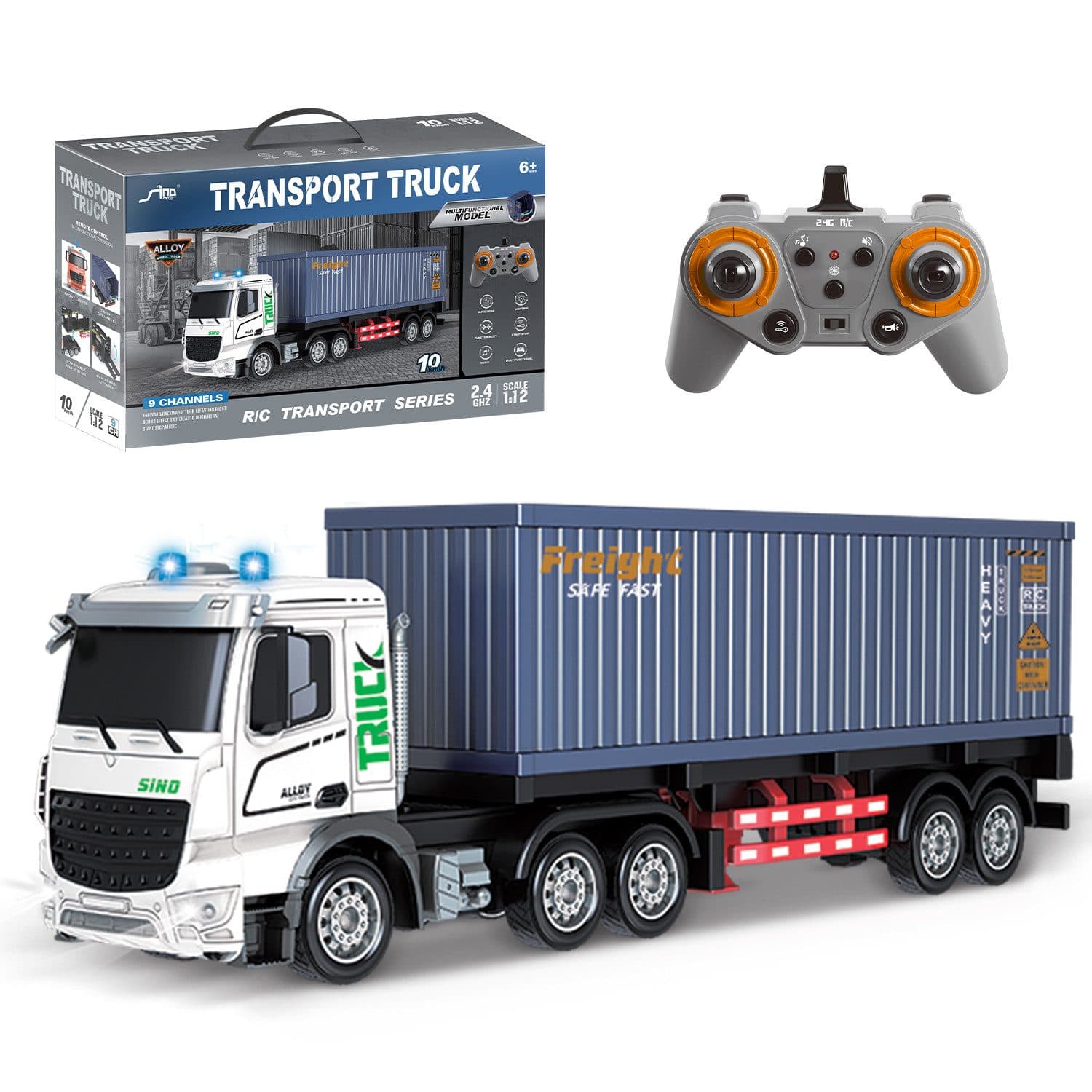Esun RC-Auto RC LKW Spielzeug 1:12 Ferngesteuerter Truck mit Lichtern und Musik - Bild 2