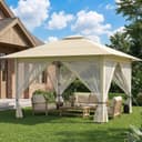 loefme Faltpavillon 3,9x3,9m Pop-Up mit Moskitonetz Bild 2