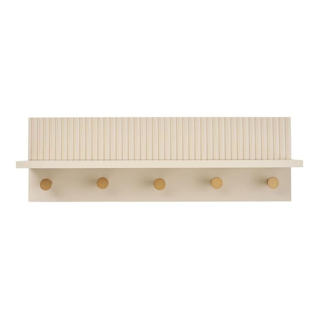 ebuy24 Garderobenhalter Nika Wandgarderobe 5 Haken Beige - Bild 2