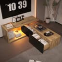 OKWISH TV-Schrank Fernsehkommode Lowboard mit LED und 2-in-1 Modul Bild 2