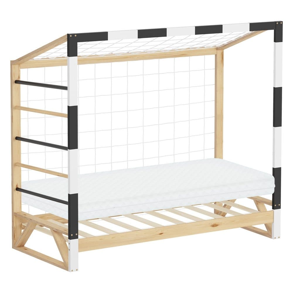 ML-DESIGN Spielbett Kinderbett Fußballtor Holzbett mit Matratze - Bild 2