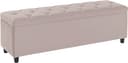 HOME AFFAIRE Relaxy Bettbank Beige Grau Gesteppt Mit Staufach Bild 2