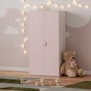 en.casa Kinderkleiderschrank Sandnes Weiß/Rosa Bild 2