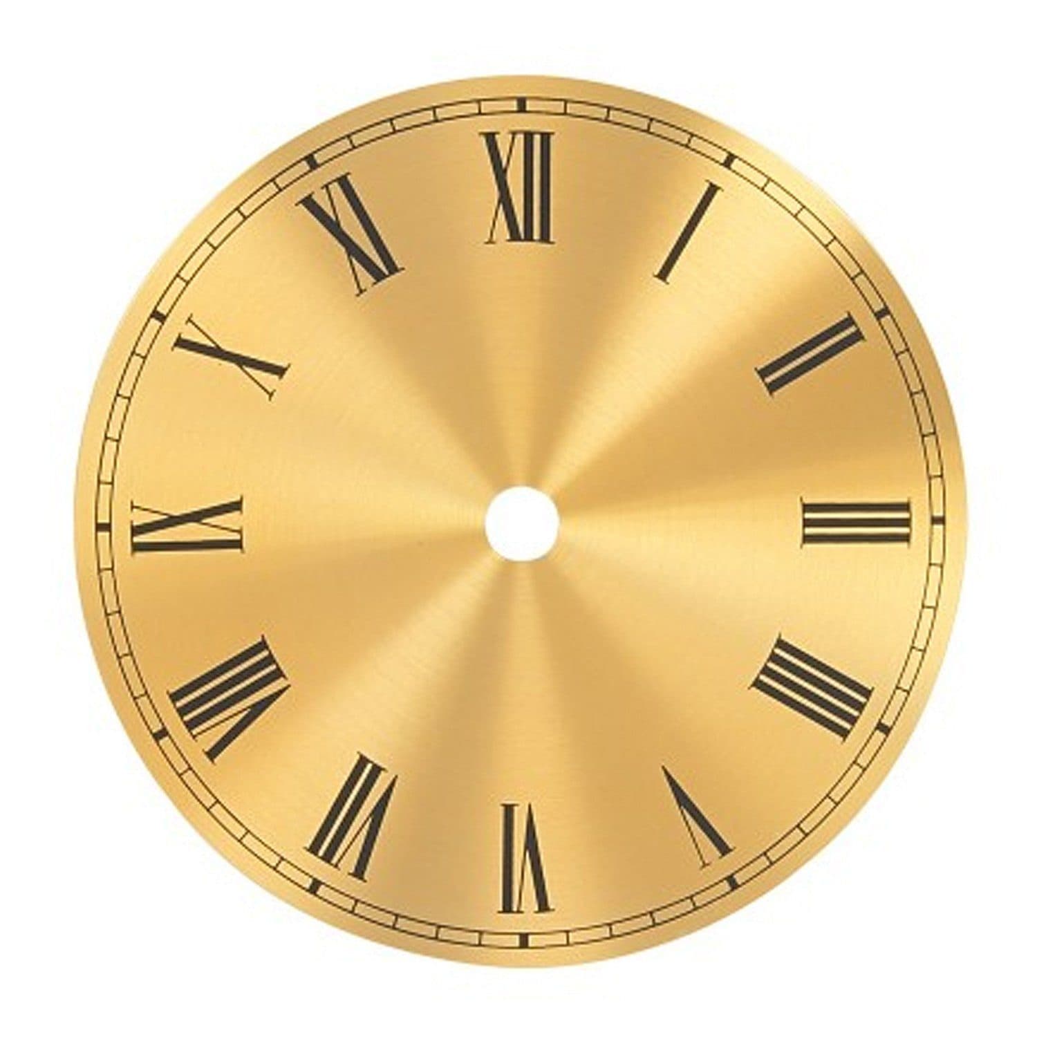 Selva Technik Wanduhr Zifferblatt Messing Gold 175mm