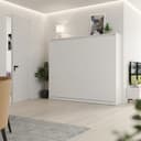 SMARTBett Schrankbett Wandklappbett Weiß mit Gasdruckfedern Bild 2