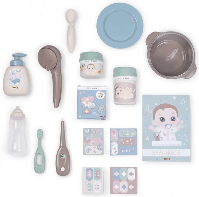 Smoby Puppen Pflegecenter Baby Nurse, 3-in-1 Spielbereich
