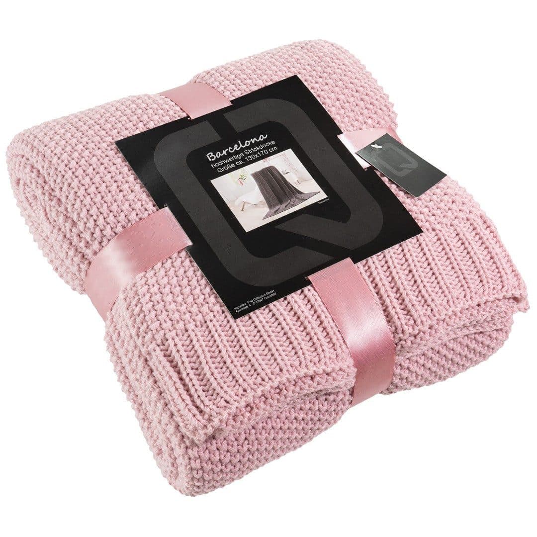 REALLaxx Wohndecke Barcelona Strickdecke Rosa 130x170 cm - Bild 2