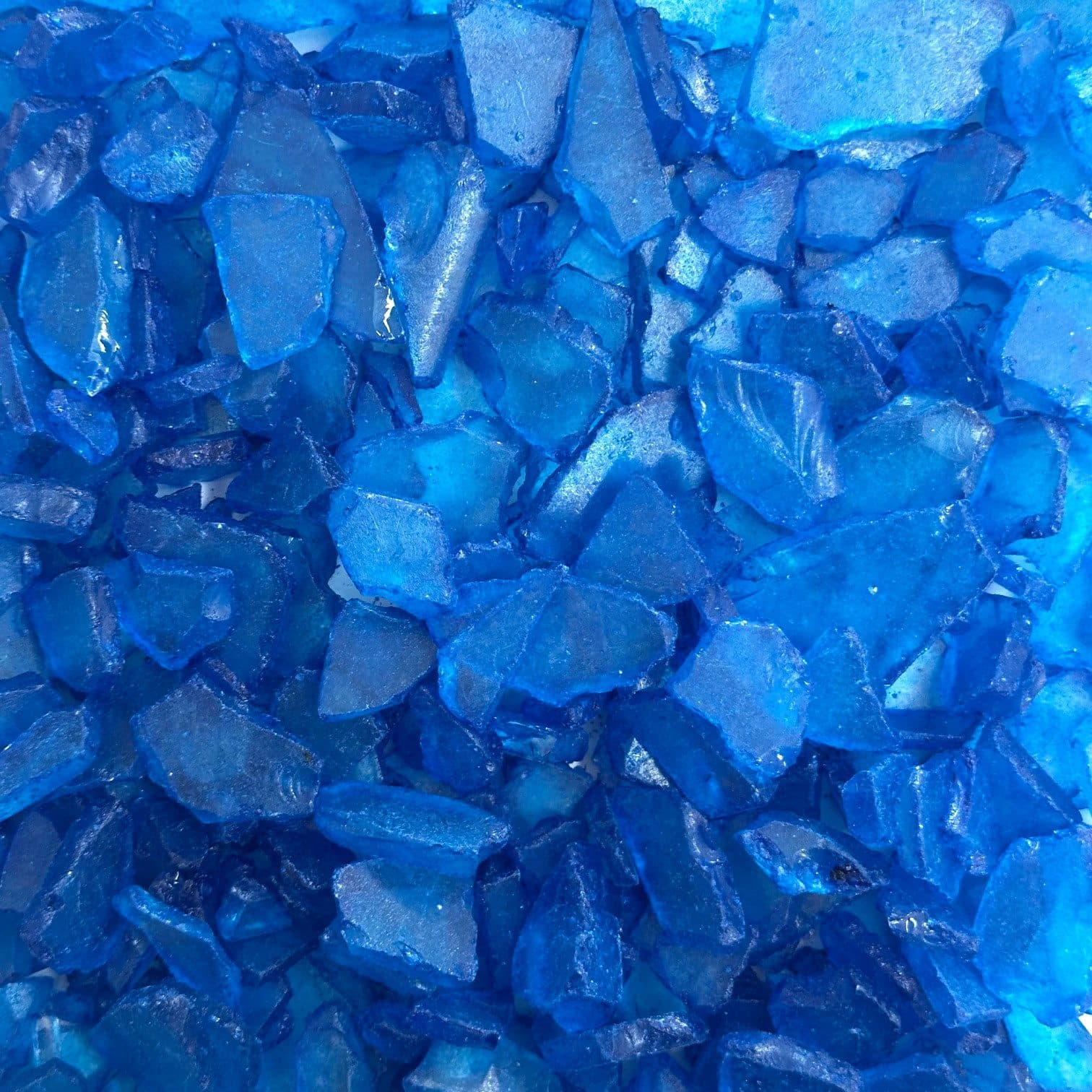 Eurosand Streudeko Seeglas Blau 1kg Mosaik Glasscherben