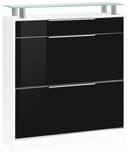BORCHARDT MÖBEL Schuhschrank Oliva Schwarz Weiß Matt Hochglanz Bild 2