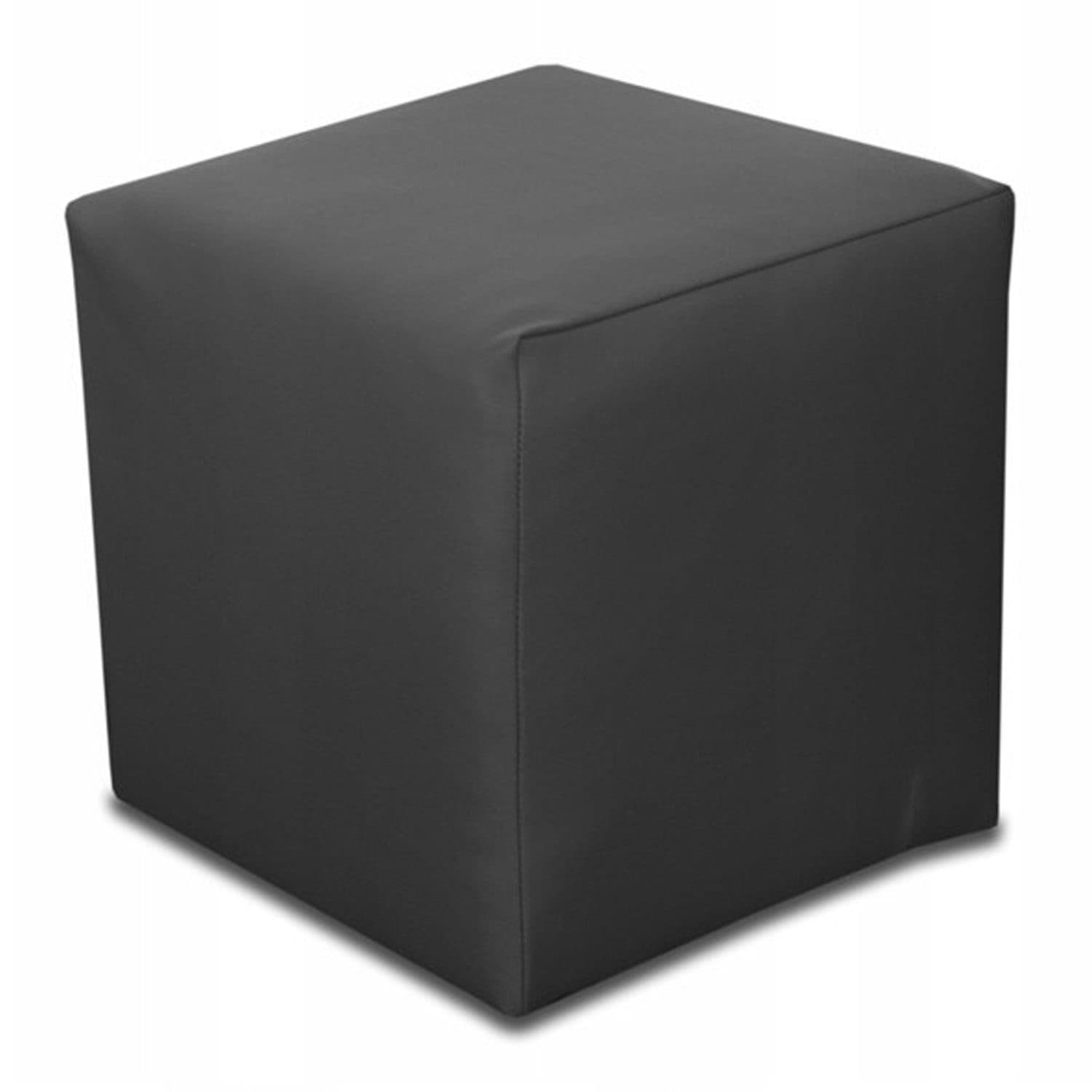 Best for Home Sitzhocker Grau Kunstleder 40x40x40 cm