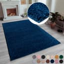 OTTO home Hochflor-Teppich Viva Shaggy Dunkelblau Uni Bild 2