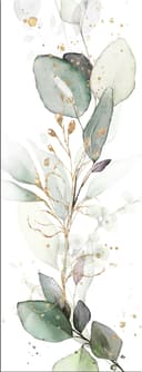 artissimo Glasbild Eukalyptus Aquarell Grün Gold 30x80 cm Bild 2