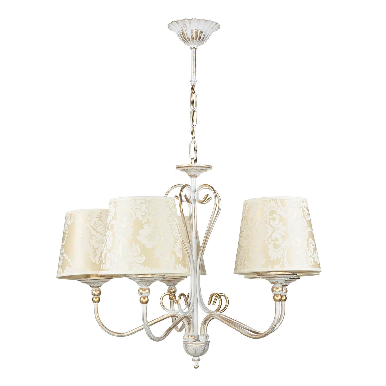Licht-Erlebnisse Kronleuchter GANARA Shabby Gold Ecru - Bild 2
