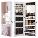 SONGMICS Schmuckschrank Spiegelschrank LED-Beleuchtung Make-up-Spiegel Weiß Bild 2