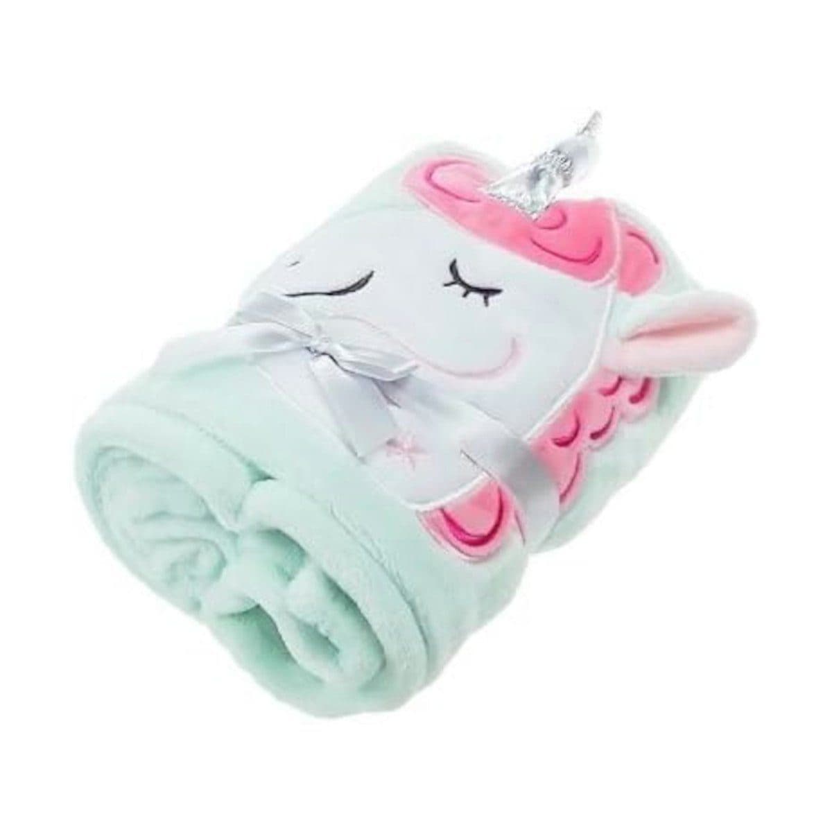 EinhornLiebe Kinderdecke Fleecedecke mit Einhorn mint-grün