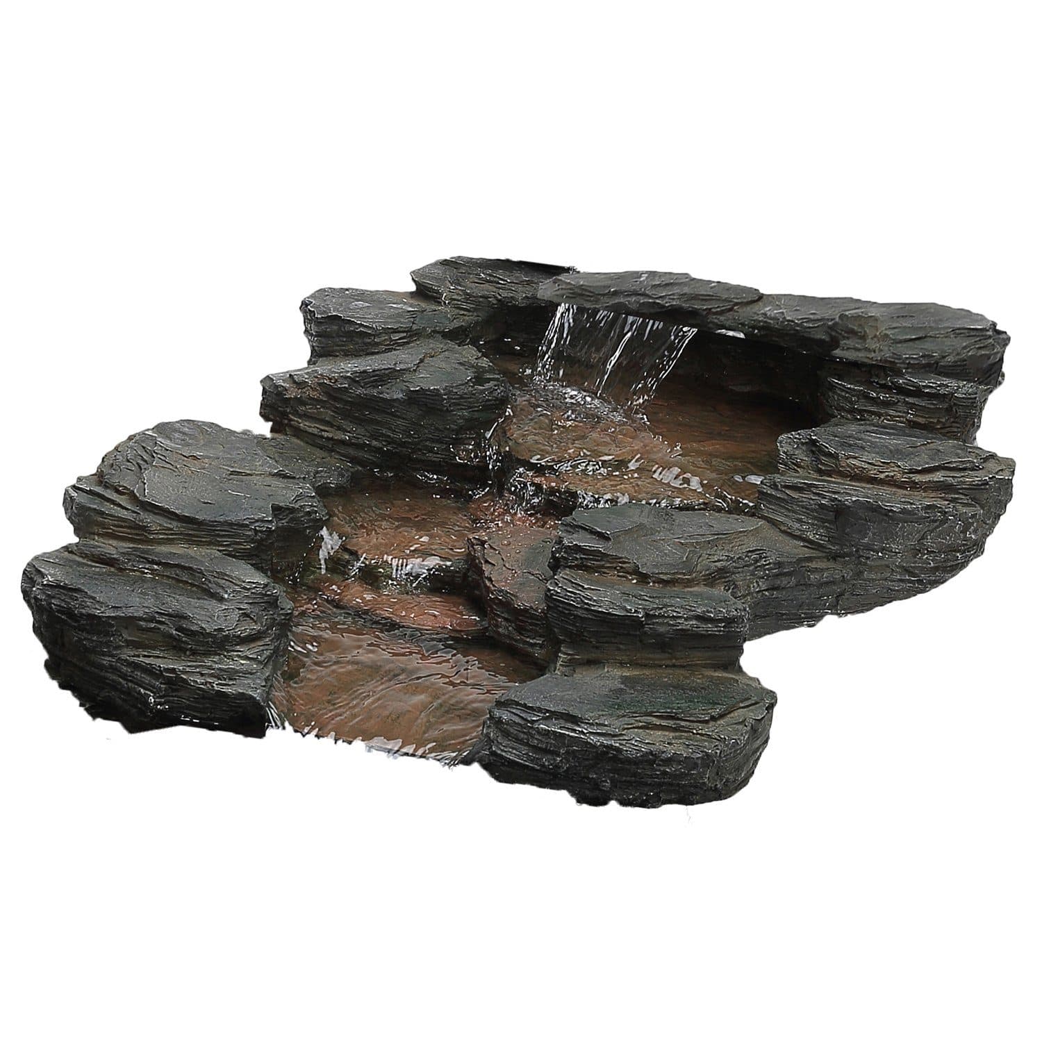 Köhko Bachlauf Elbe Polyresin Wasserspiel mit Pumpe - Bild 2
