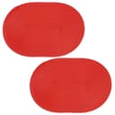 Haus und Deko Platzset 2er Set Oval Rot Geflochtene Optik Bild 2