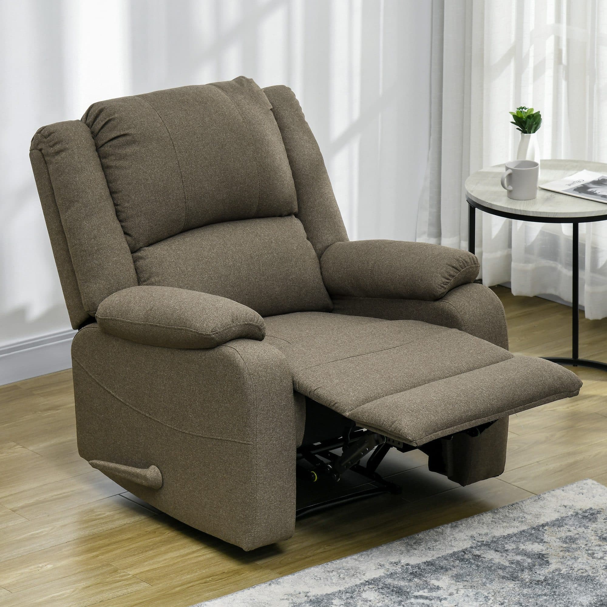HOMCOM Relaxsessel mit Liegefunktion Braun - Bild 2