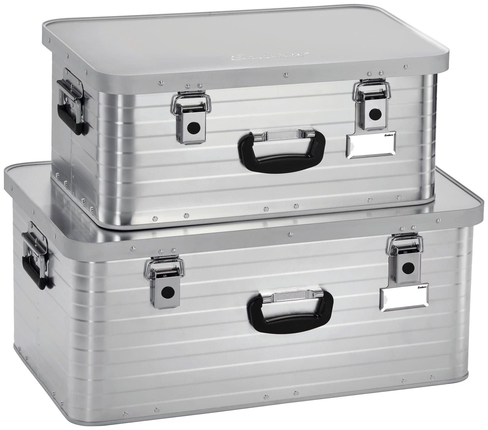 Enders® Transportbehälter Toronto Set Silber Aluminium 47L & 80L