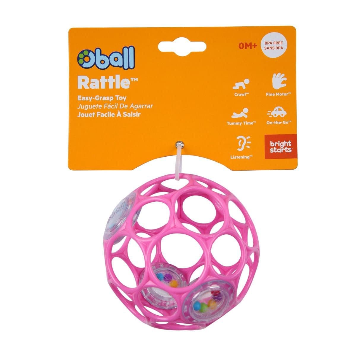 OBALL Greifspielzeug Rassel Pink - Robust & Sicher