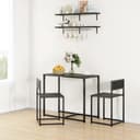 HOMCOM Essgruppe Esstisch Set, Schwarz, Industriedesign Bild 2