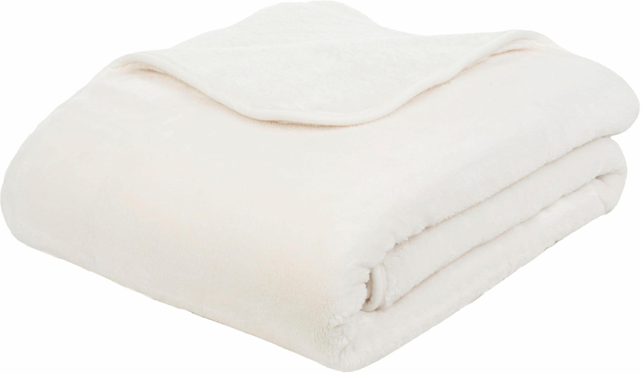 GÖZZE Wohndecke Premium Cashmere Feeling Wollweiß Polyester - Bild 2