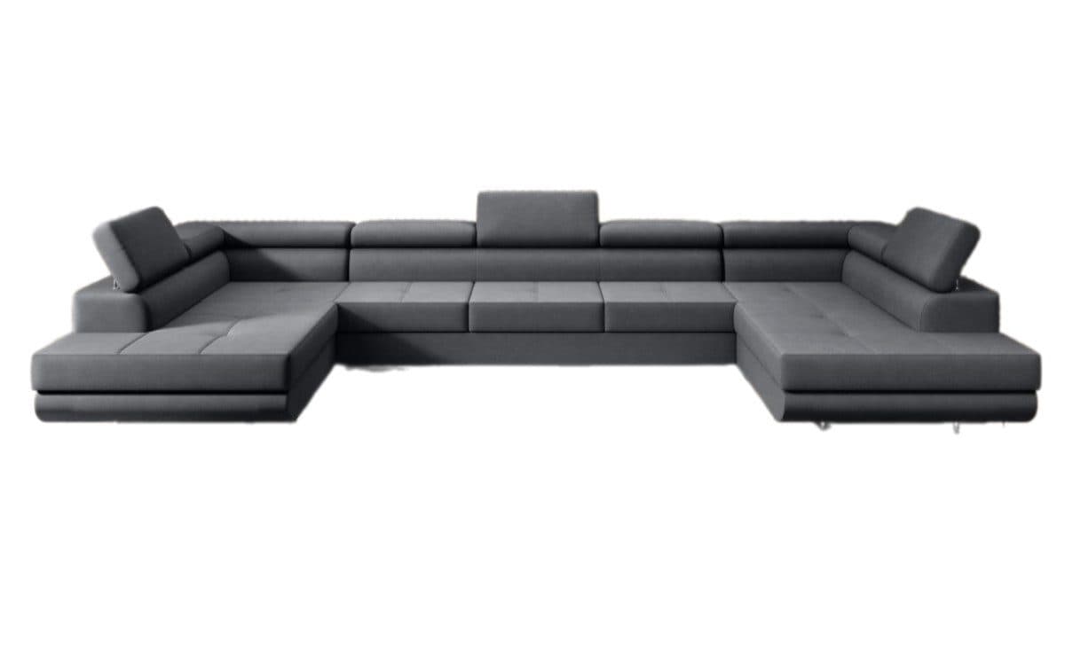 Luxusbetten24 Schlafsofa Positano Anthrazit mit Stauraum - Bild 2