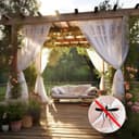 Jibenhome Outdoor Moskitonetz Transparent Weiß 2 St Bild 2