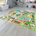 TT Home Kinderzimmer-Teppich Beige Polyamid Kurzflor Bild 2