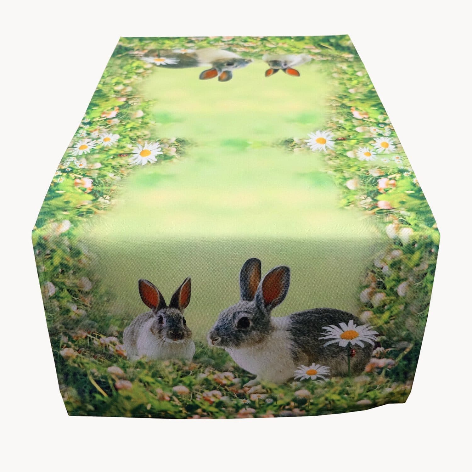 texpot Tischdecke Tischläufer Osterhasen Grün 1-tlg