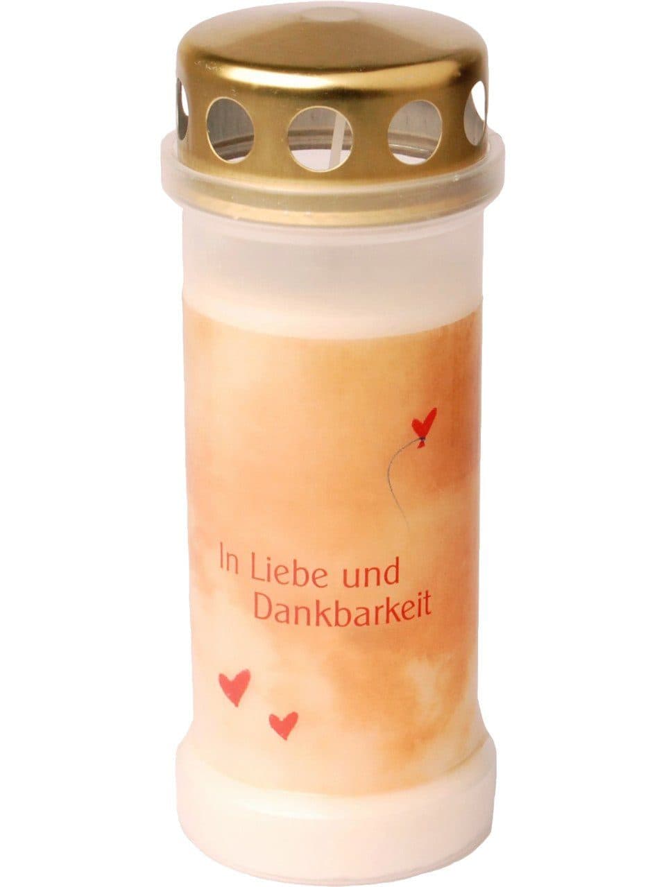 Bolsius Dauerbrenner Nr.6 Grabkerze Motiv Ballon Weiß