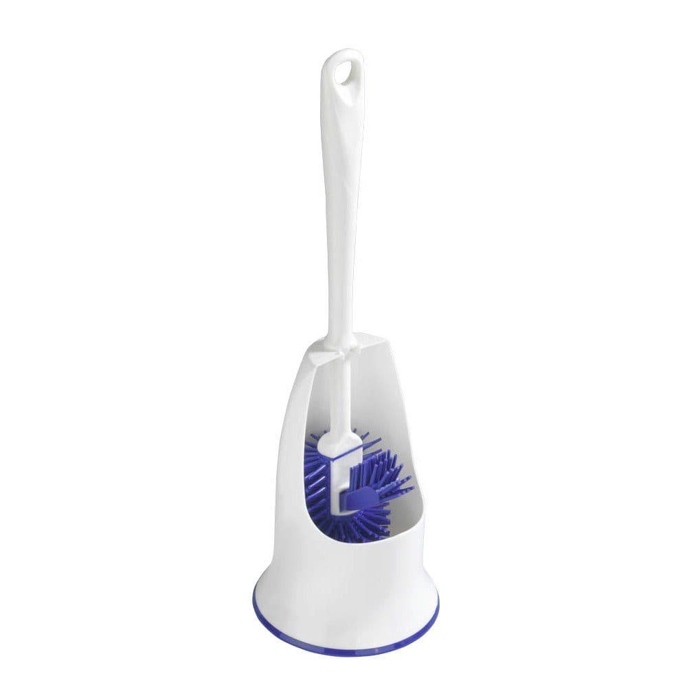 WENKO WC-Garnitur Toilettenbürste mit Halter Weiß PVC/PU