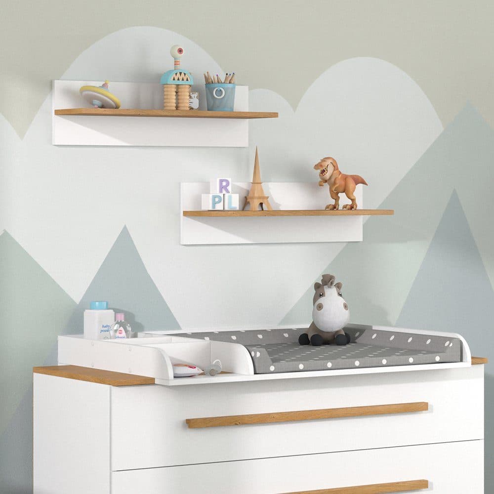 VitaliSpa® Wandregal Malia Weiß Eiche Modern Kinderzimmer - Bild 2