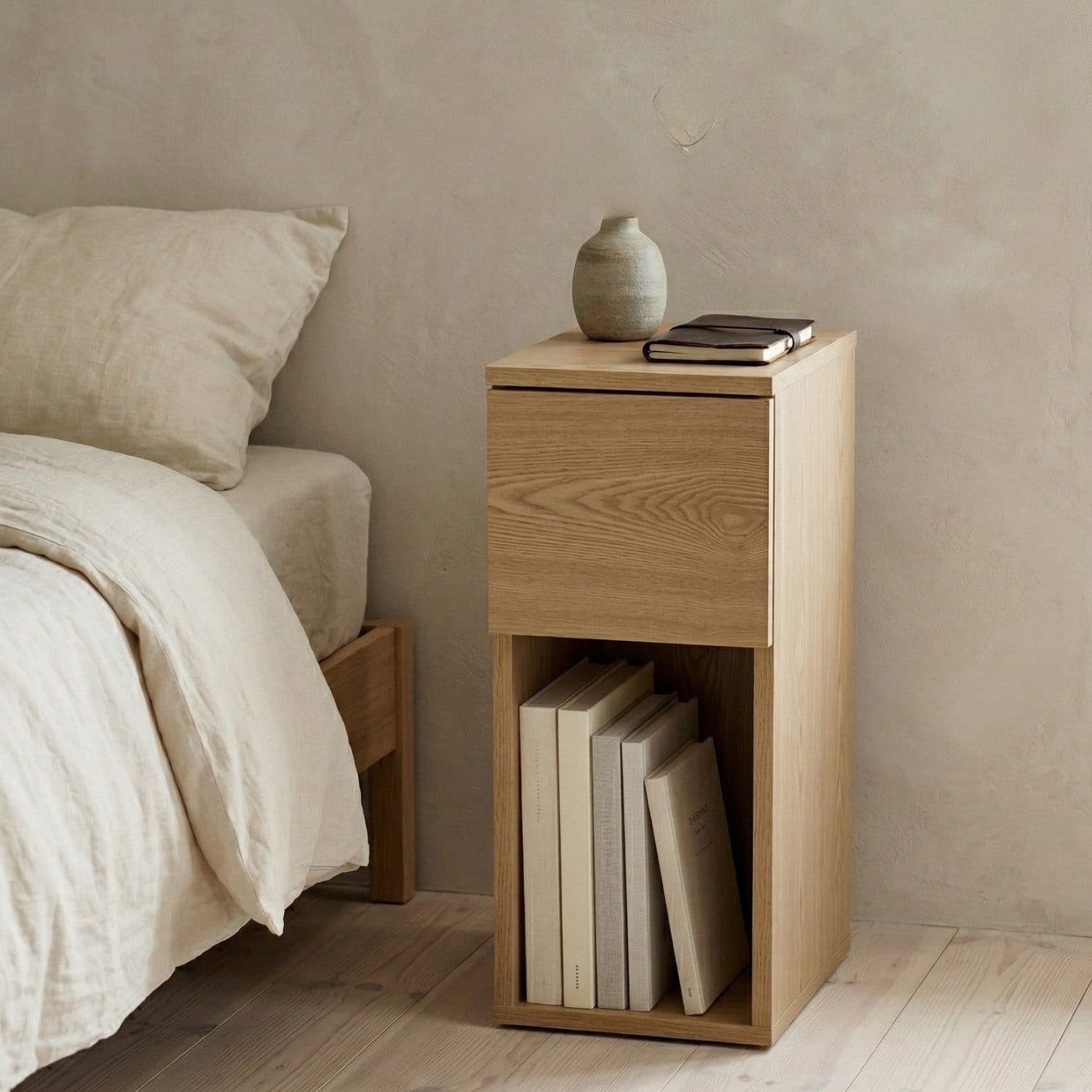 EDAXO Beistelltisch TENY Braun mit Regal und Schublade - Bild 2
