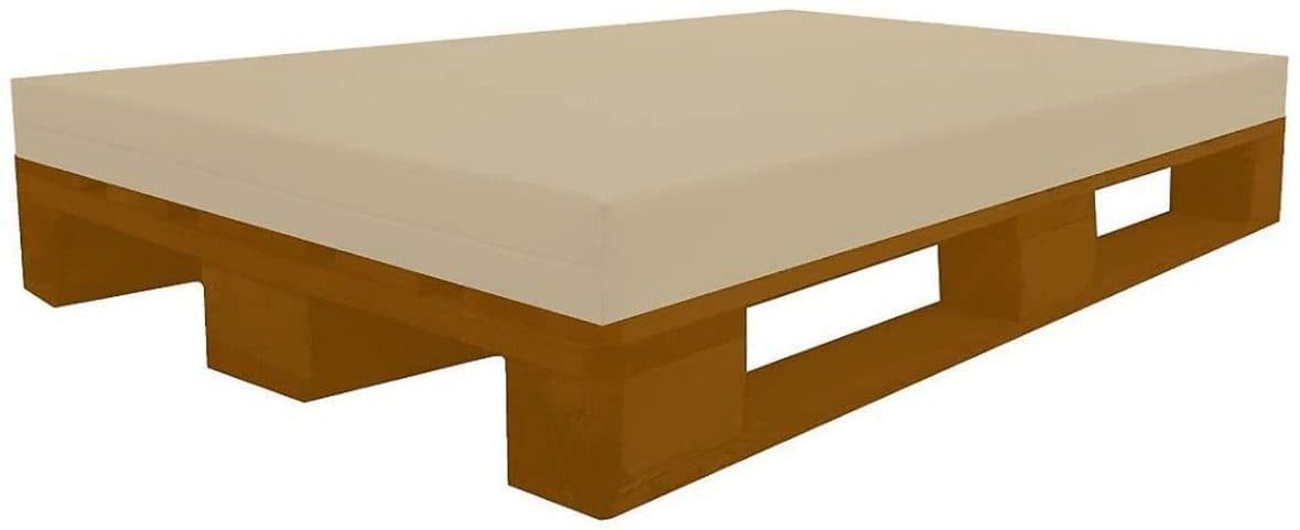 Best for Home Palettenkissen - Festes Schaumkissen Weiß 80x120x10 cm