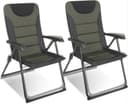 HOMECALL Campingstuhl 2er Set Grün/Schwarz Verstellbar Gepolstert Bild 2