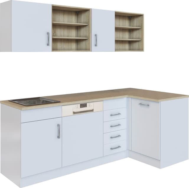 KOCHSTATION Küche KS-Mali, Stellbreite 210/110 cm, mit E-Geräten