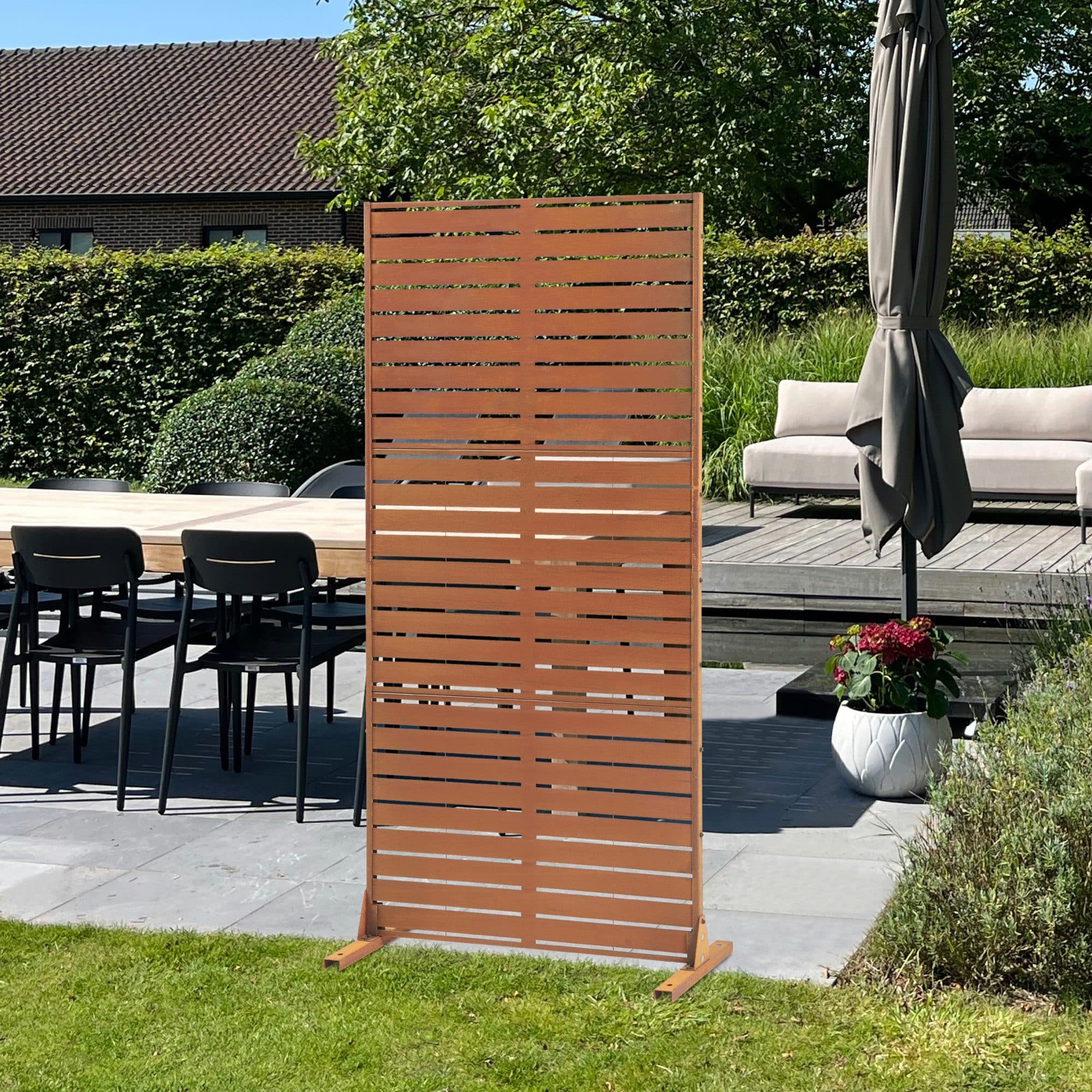 casa.pro Raumteiler Cortenstahl 180 x 90 cm - Bild 2