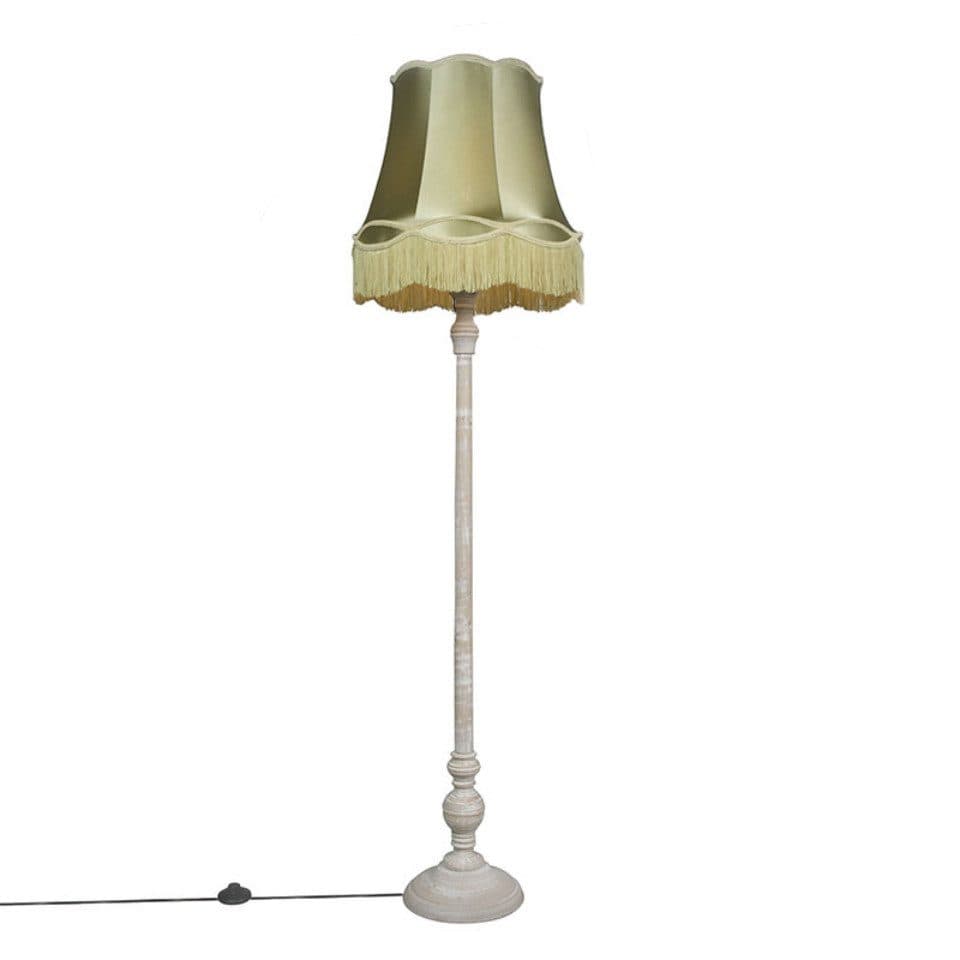 Qazqa Stehlampe Classico Grün Retro Holz - Bild 2