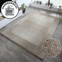 THEKO Gabbeh Super Wollteppich Handgewebt Beige Meliert Bild 2