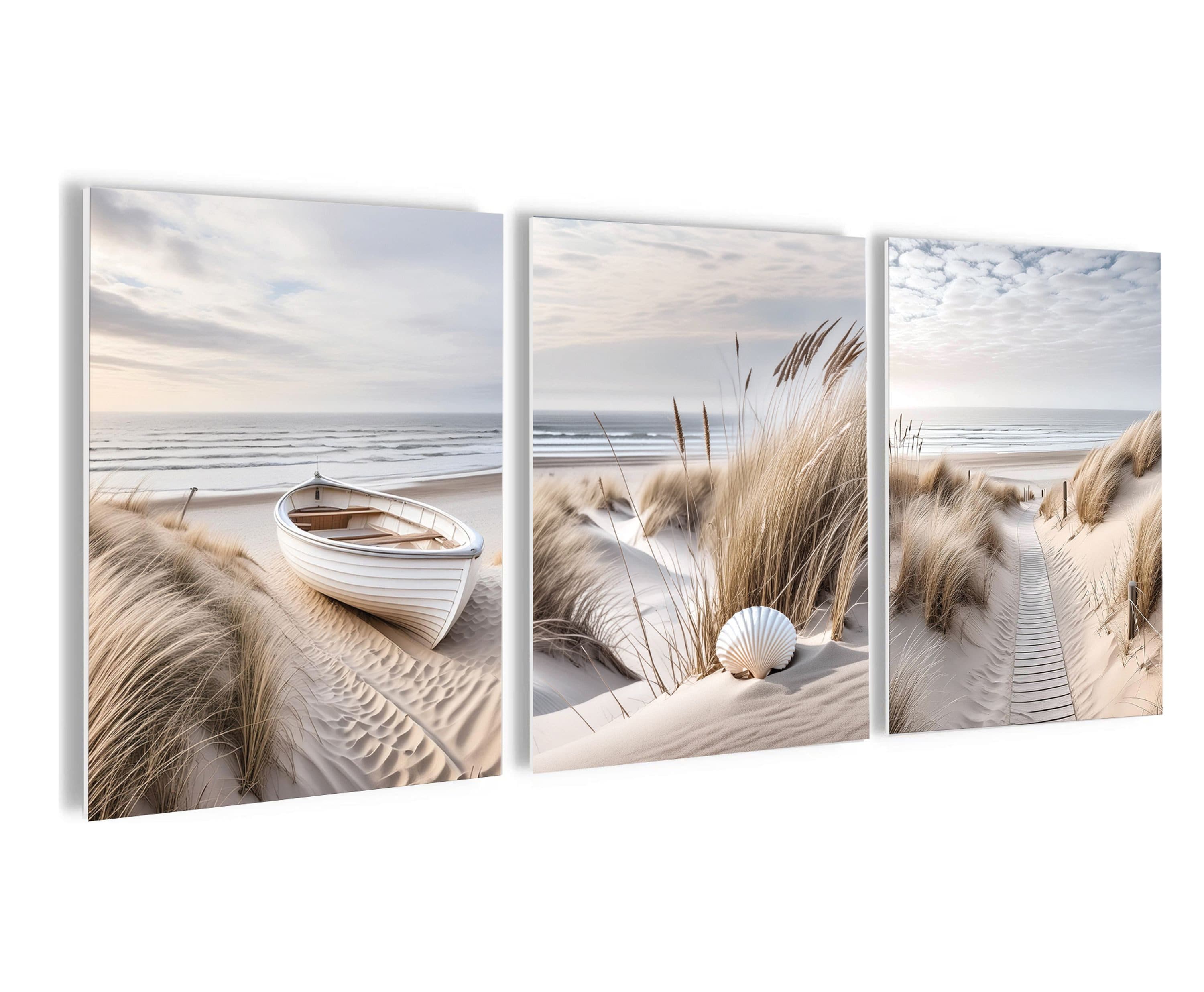 artissimo 3er-Bilderset Wandbilder Strand und Meer Nordsee Dünen - Bild 2